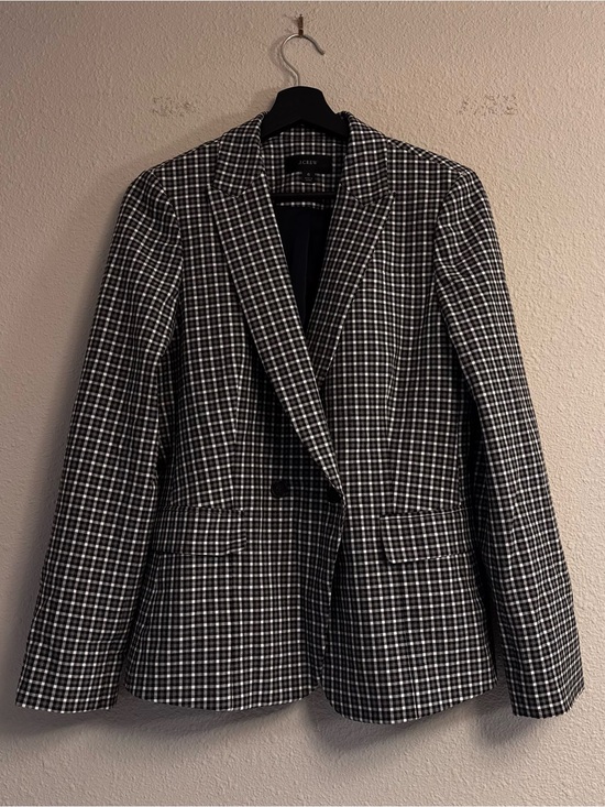 J. Crew Jackets & Blazers - J. Crew Black and White Checked Tailored Blazer